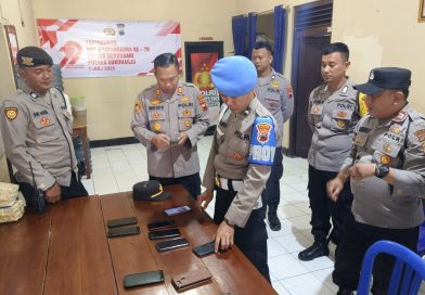 Kapolsek Bendosari Pimpin Apel Pagi dan Gaktibplin Internal, Tegaskan Komitmen Pelayanan Bebas Judi Online