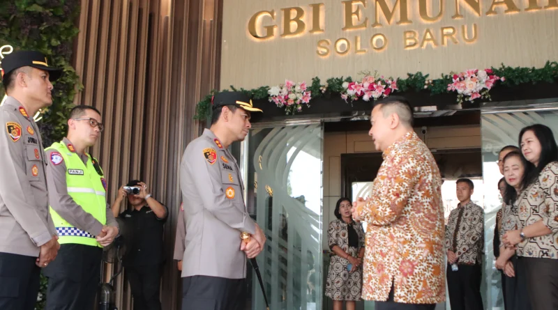 Kapolres Sukoharjo Sambangi Gereja di Solo Baru, Perkuat Dialog dan Jamin Keamanan Jemaat